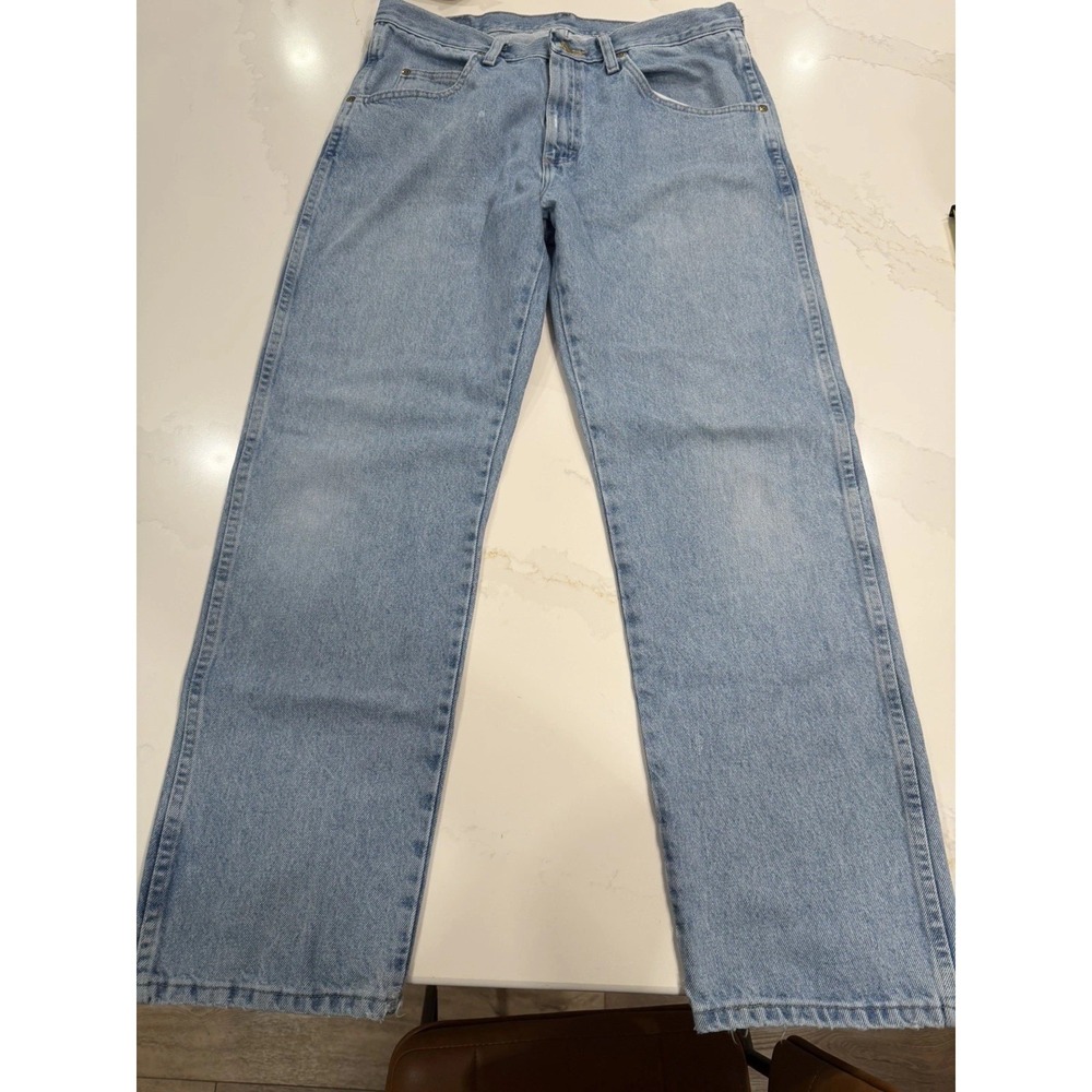 Wrangler Men's Jeans Blue 33x30 Denim Straight Leg Regular Fit